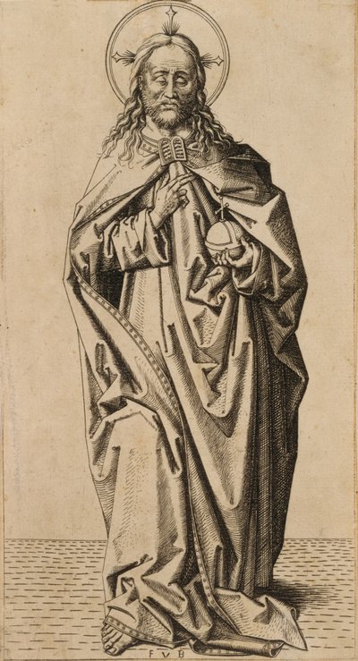 Christus, aus der Serie Christus und die zwölf Apostel von Master F.V.B. fl.1480 1500 Master F.V.B. fl.1480 1500